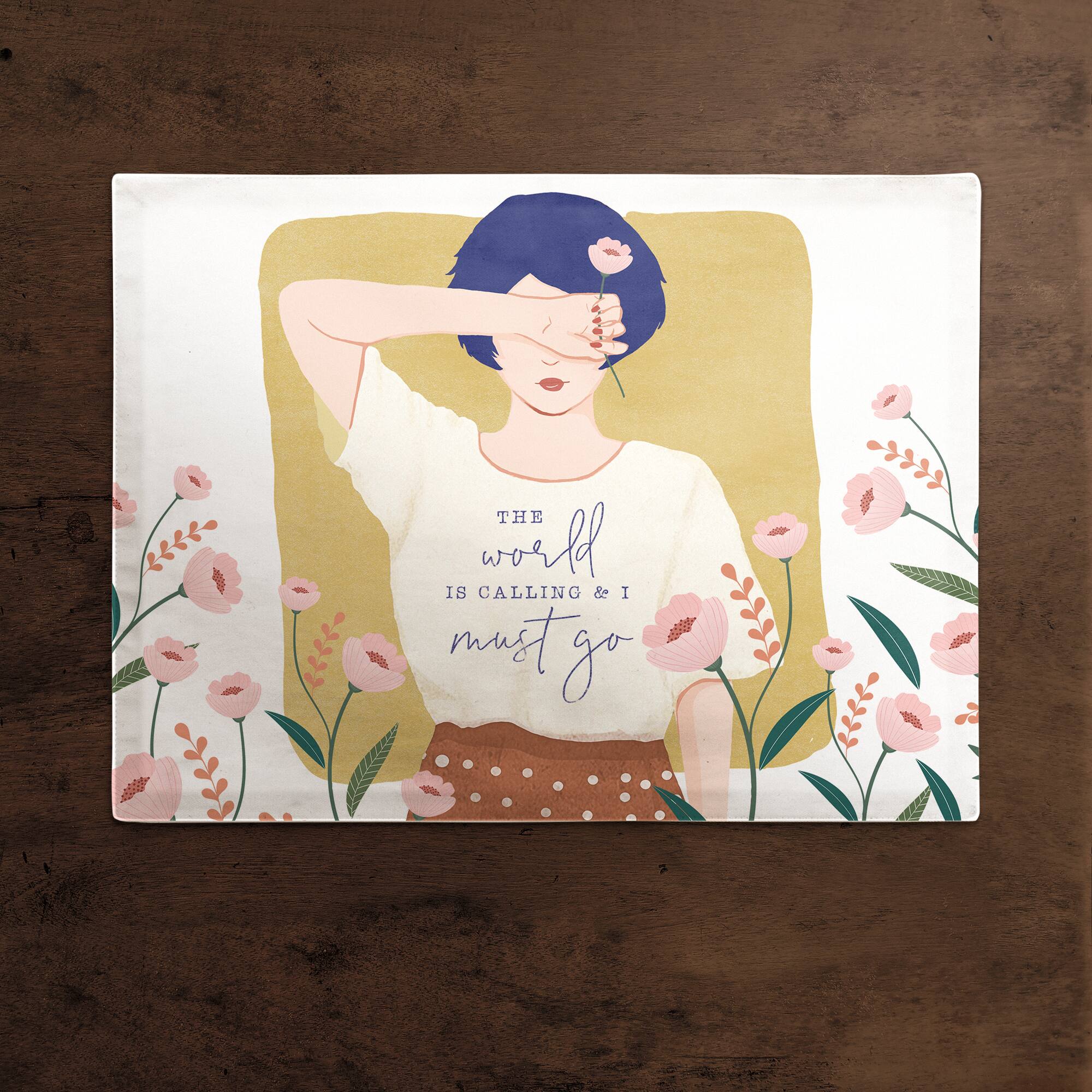Flower Girl 18" x 14" Cotton Twill Placemat